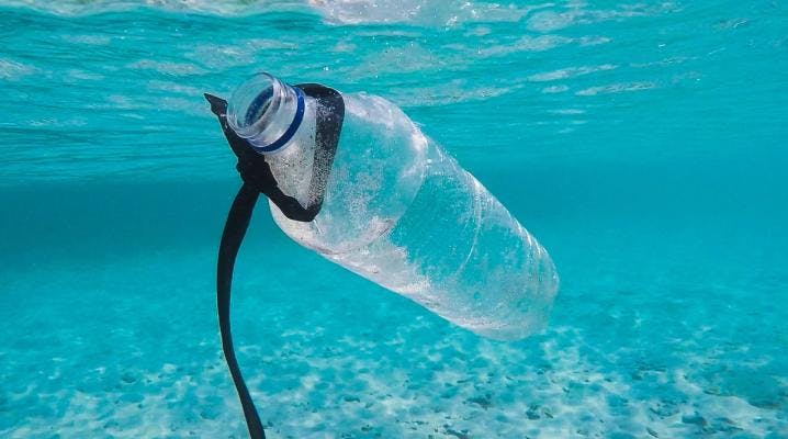 Single use plastic pollution in the ocean