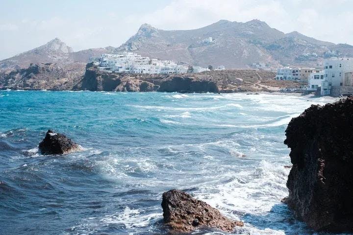 ocean coastal view from a greek island 