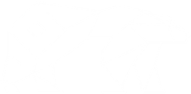 Geometric bear logo